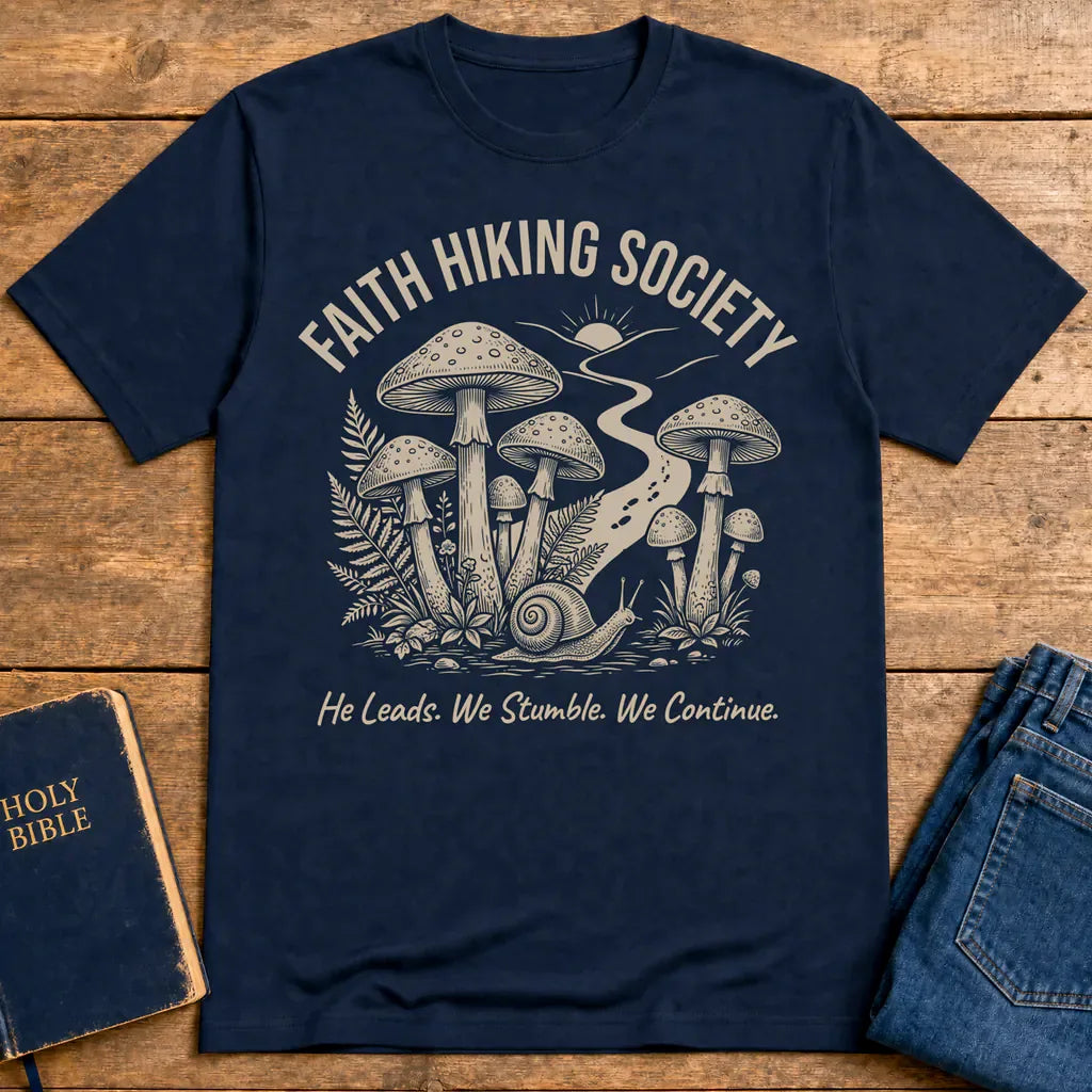 Faith Hiking Society T-Shirt - Navy