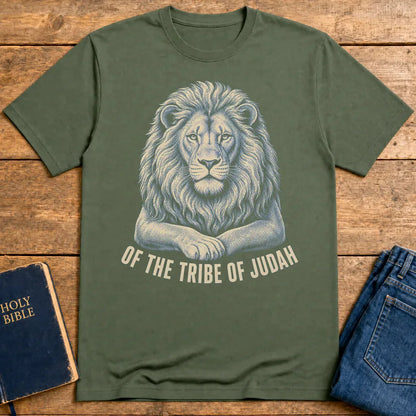 Lion of the Tribe of Judah T-Shirt - Military Green