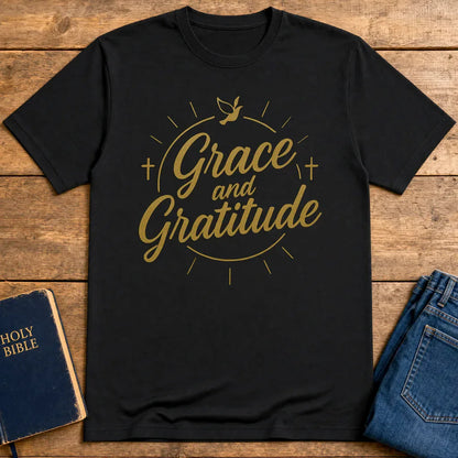 Grace and Gratitude T-Shirt - Black