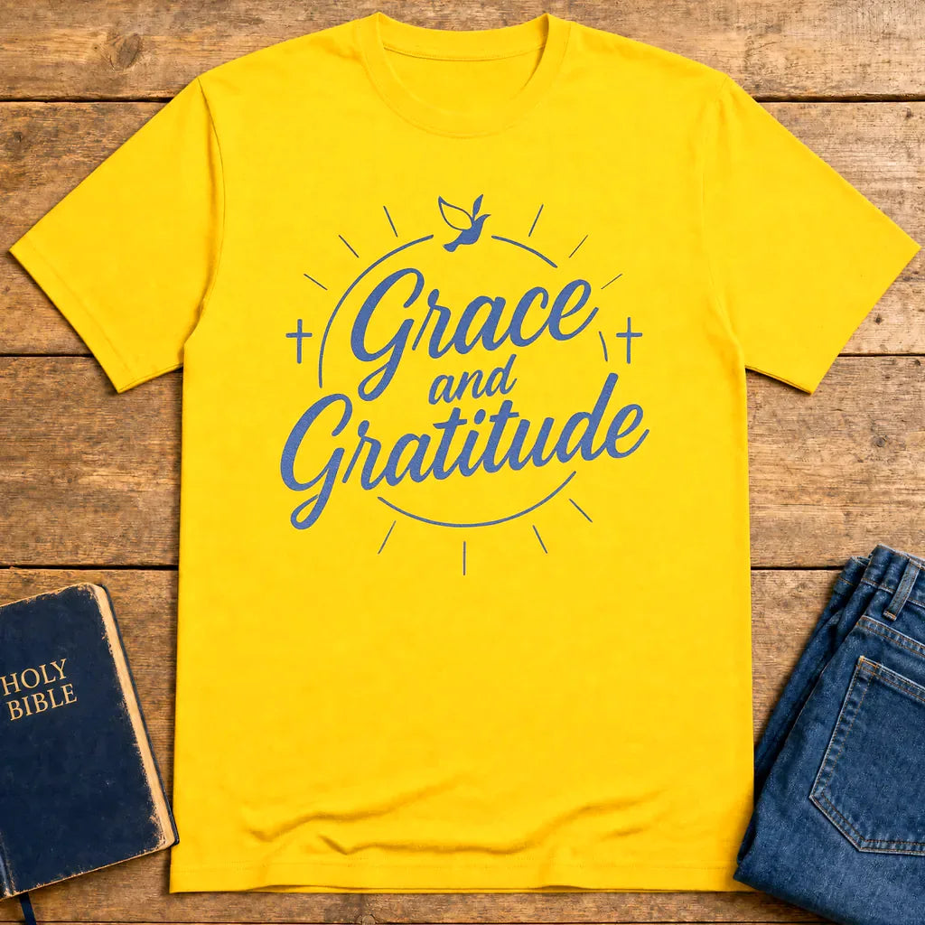 Grace and Gratitude T-Shirt - Daisy