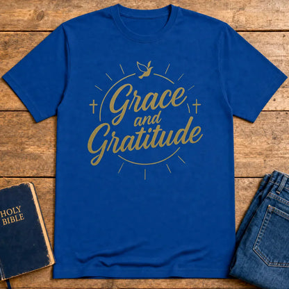 Grace and Gratitude T-Shirt - Royal