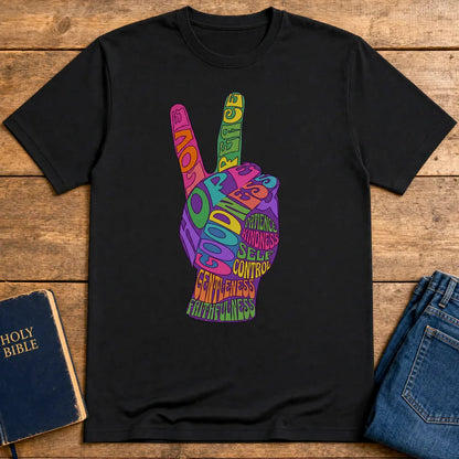 Fruit of the Spirit Peace Sign T-Shirt - Black