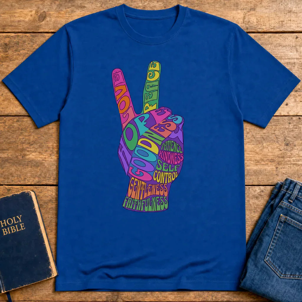 Fruit of the Spirit Peace Sign T-Shirt - Royal
