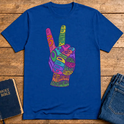 Fruit of the Spirit Peace Sign T-Shirt - Royal