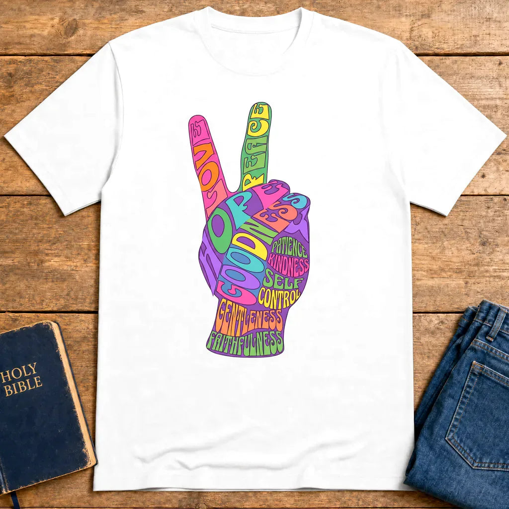 Fruit of the Spirit Peace Sign T-Shirt - White