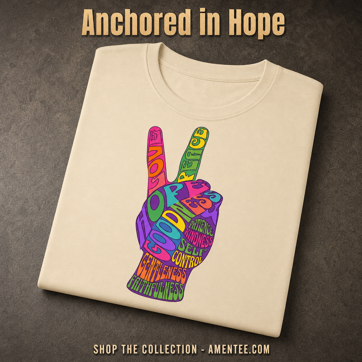 Fruit of the Spirit Peace Sign T-Shirt_fold_tilt