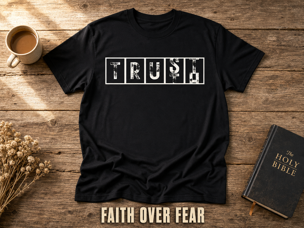 Bold TRUST Statement T-Shirt_style_flat