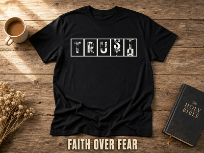 Bold TRUST Statement T-Shirt_style_flat
