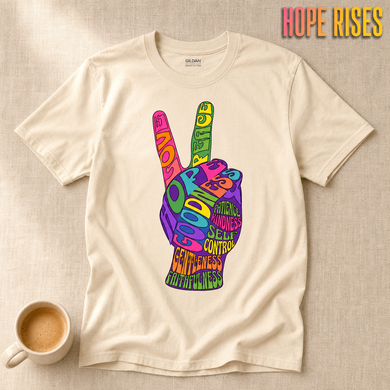 Fruit of the Spirit Peace Sign T-Shirt_min_flat