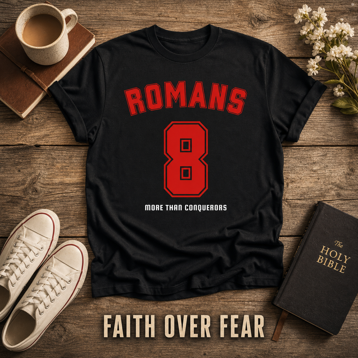 Romans 8 Victory T-Shirt_style_flat