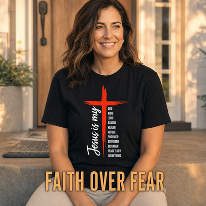 Jesus Is My Everything T-Shirt_ls_golden
