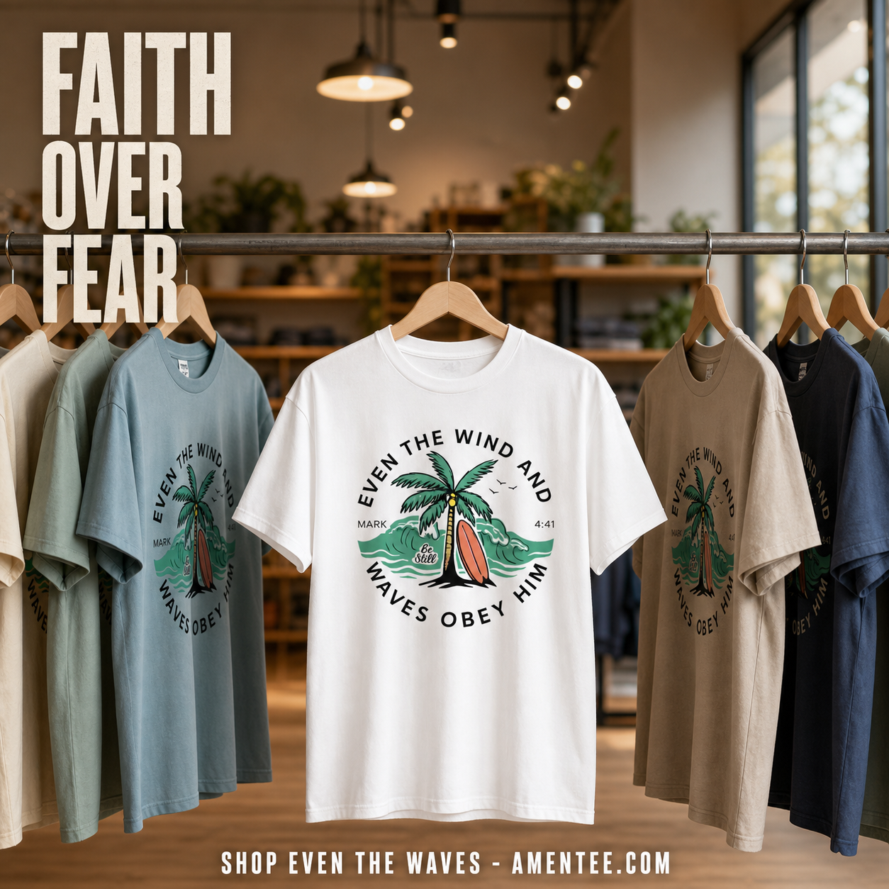 Even the Waves Obey T-Shirt_boutique_rack