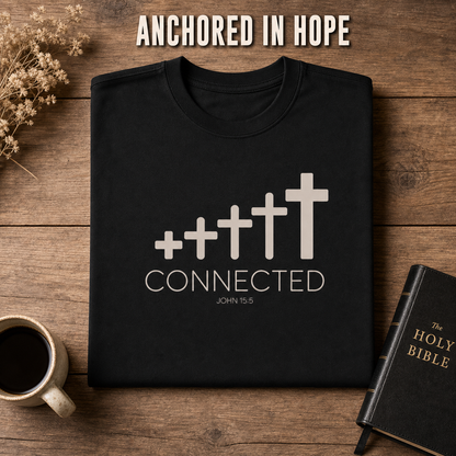 Connected in Christ T-Shirt_folded_flatlay