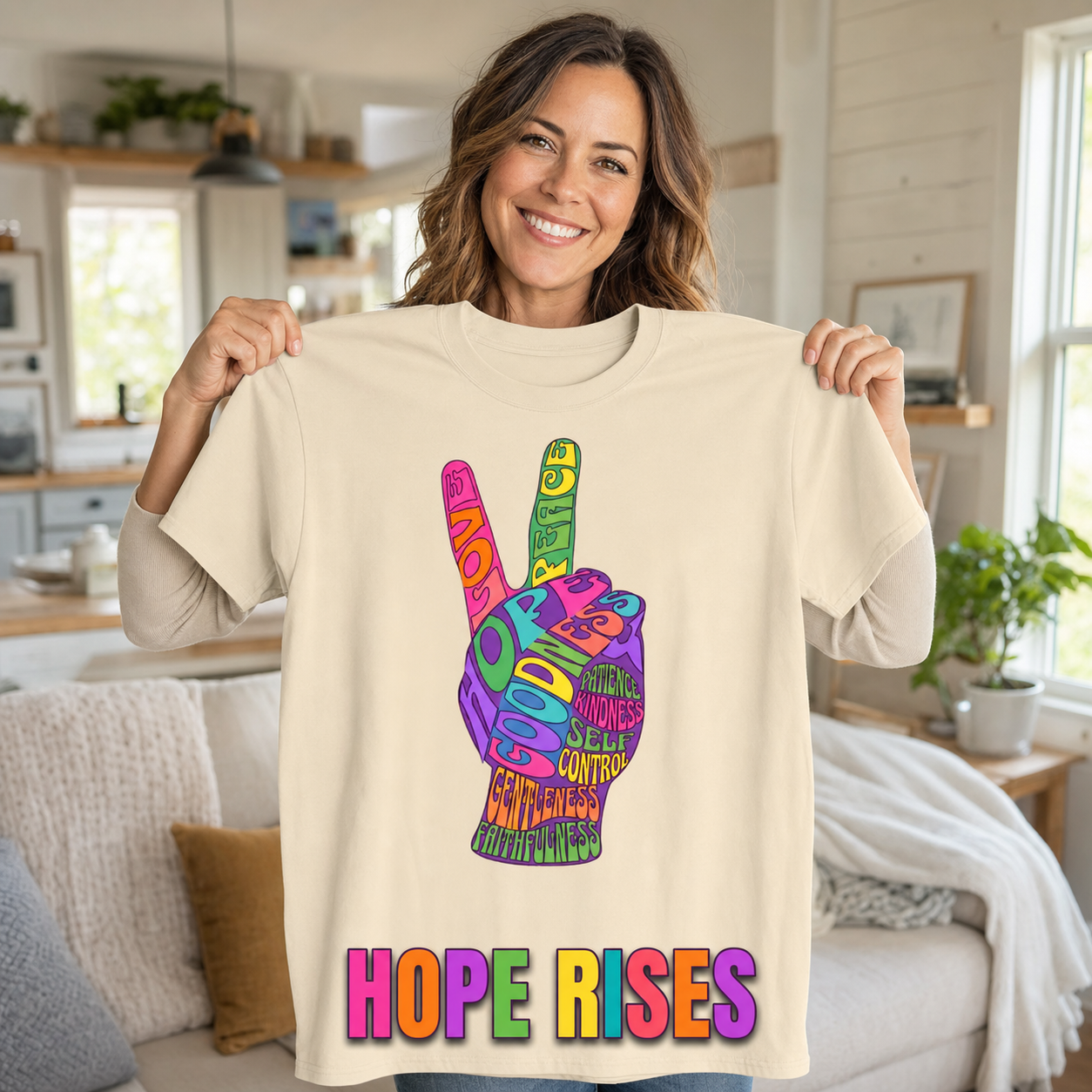 Fruit of the Spirit Peace Sign T-Shirt_ugc_holdup