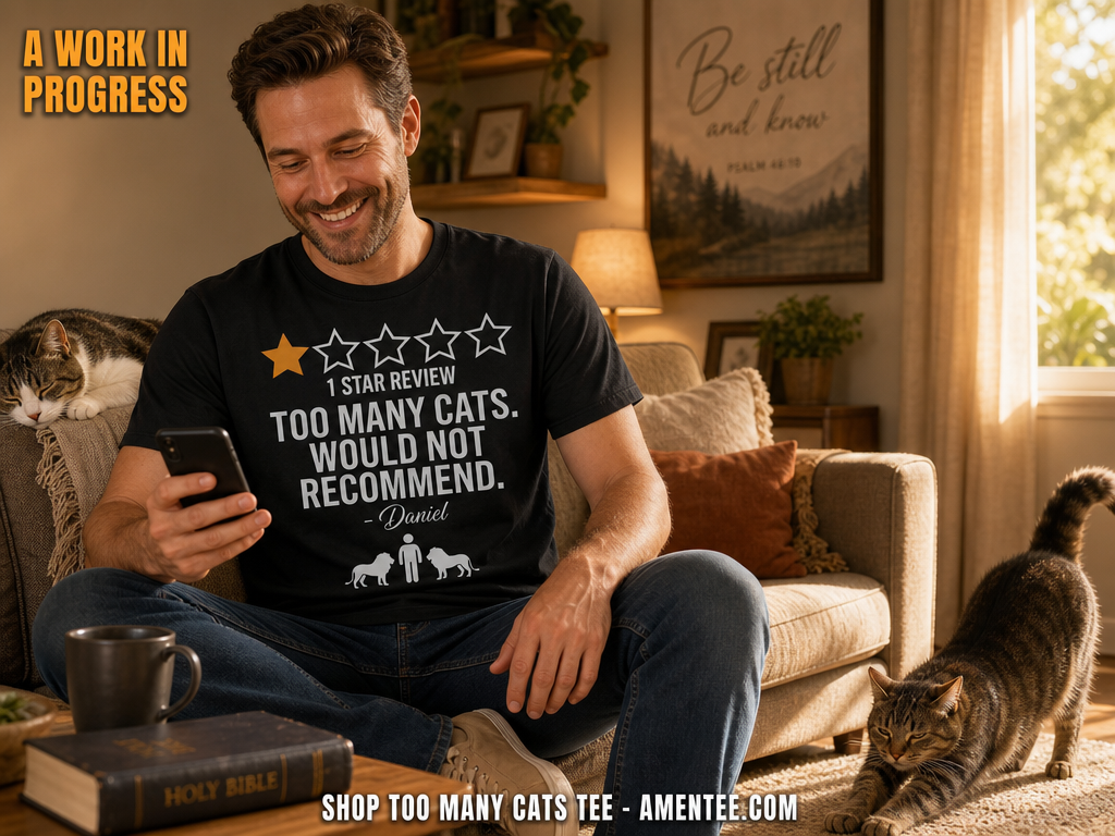 Too Many Cats One-Star Review T-Shirt_contextual