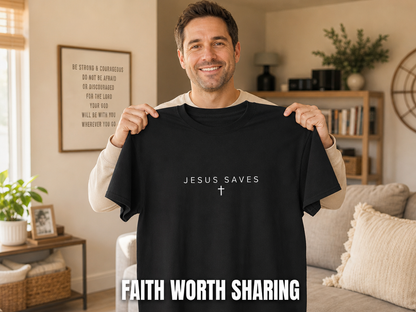 Jesus Saves T-Shirt_ugc_holdup