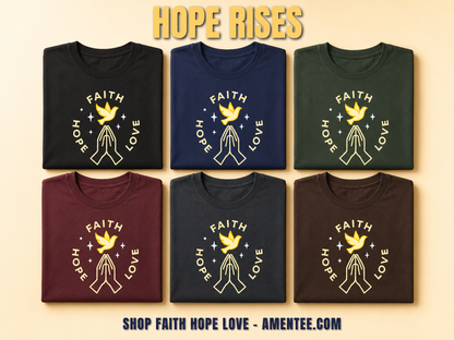 Faith Hope Love T-Shirt_6color_grid