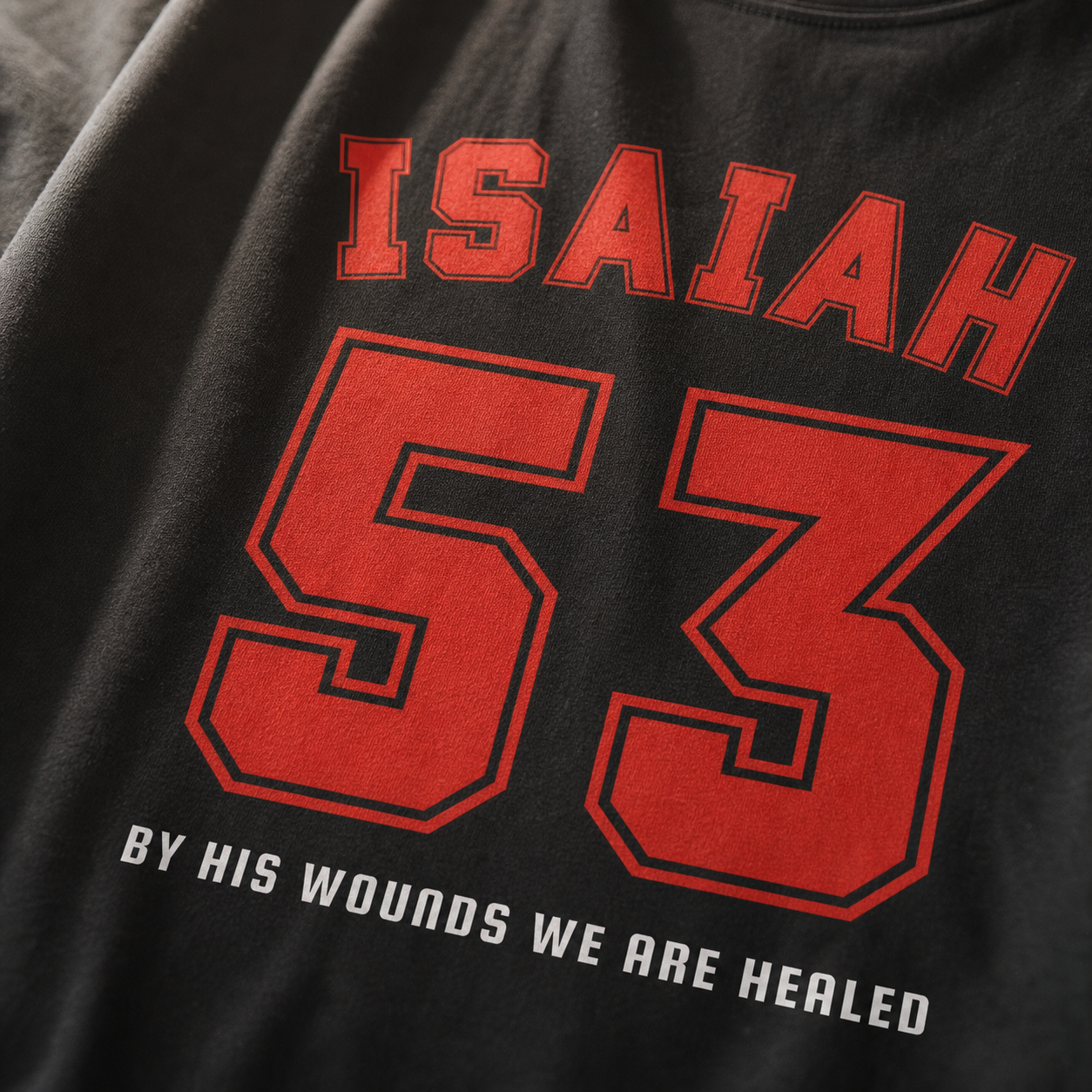 Isaiah 53 Victory T-Shirt_macro_detail