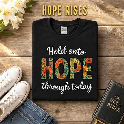 Hope Through Flowers T-Shirt_folded_flatlay