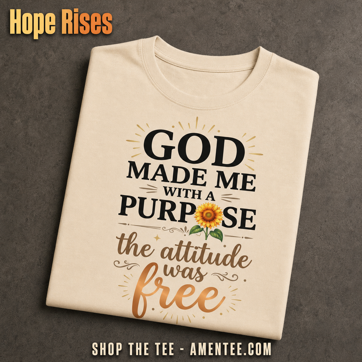 Purpose and Attitude T-Shirt_fold_tilt