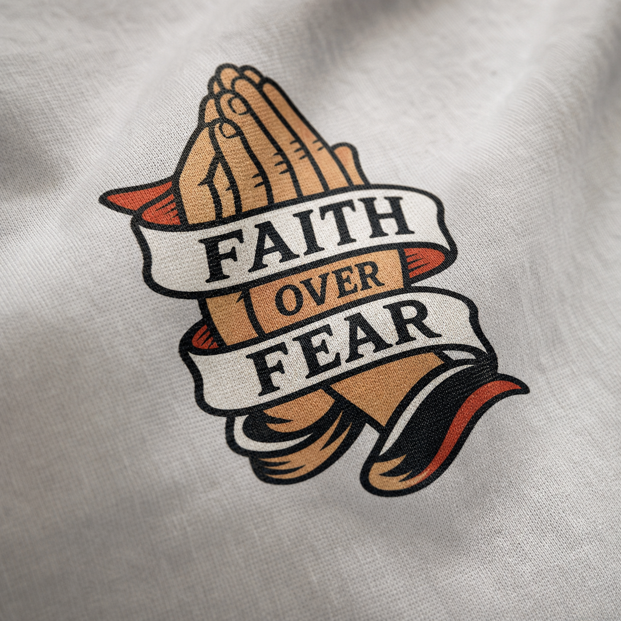 Faith Over Fear T-Shirt_macro_detail