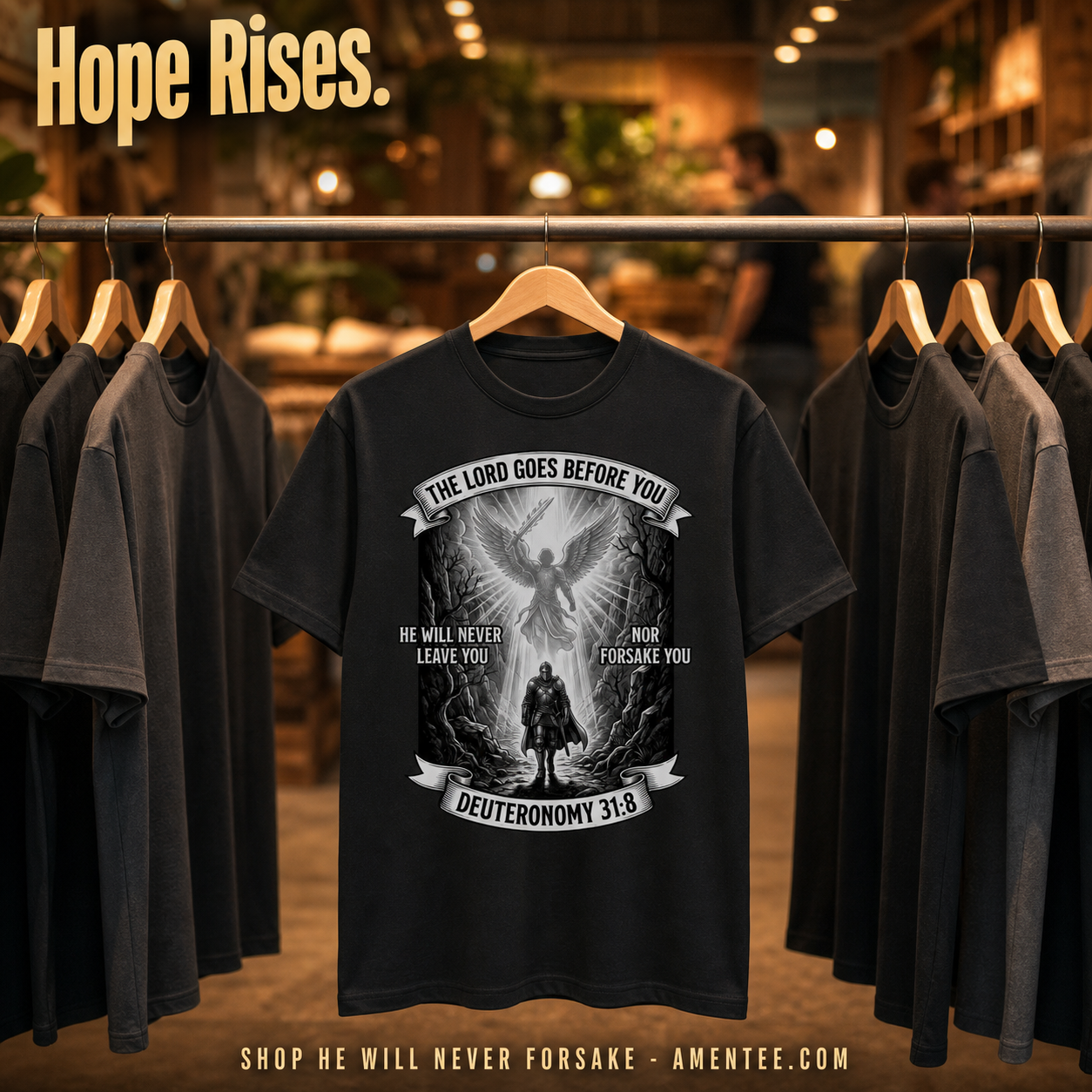 He Will Never Forsake T-Shirt_boutique_rack