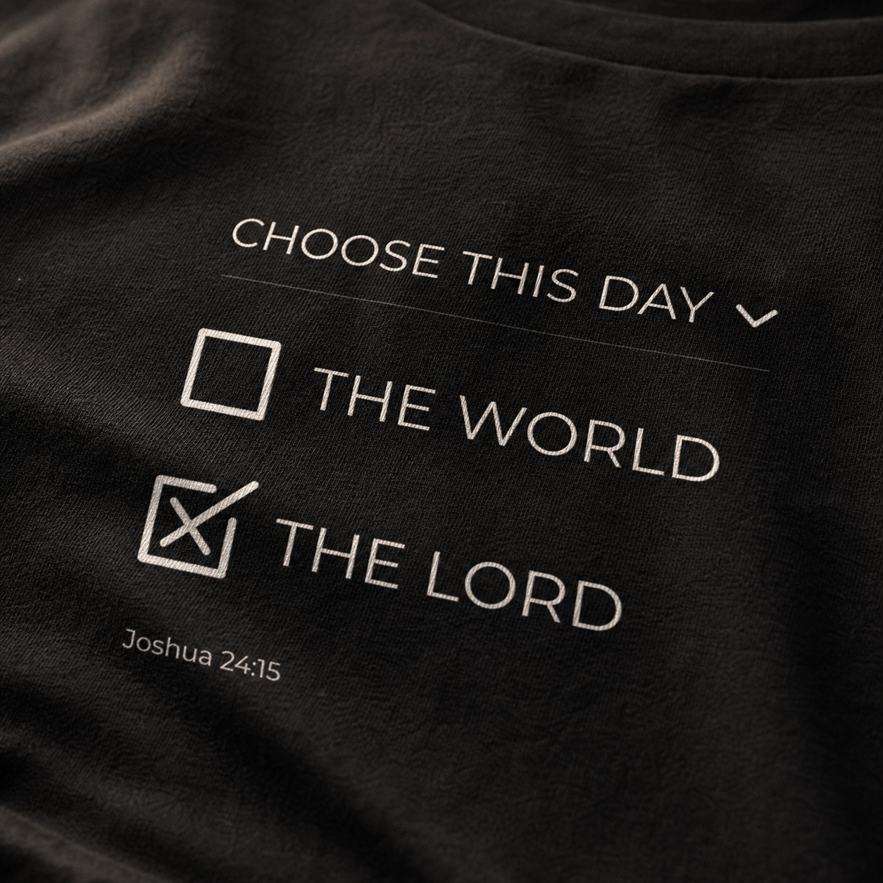 Choose The Lord T-Shirt_macro_detail