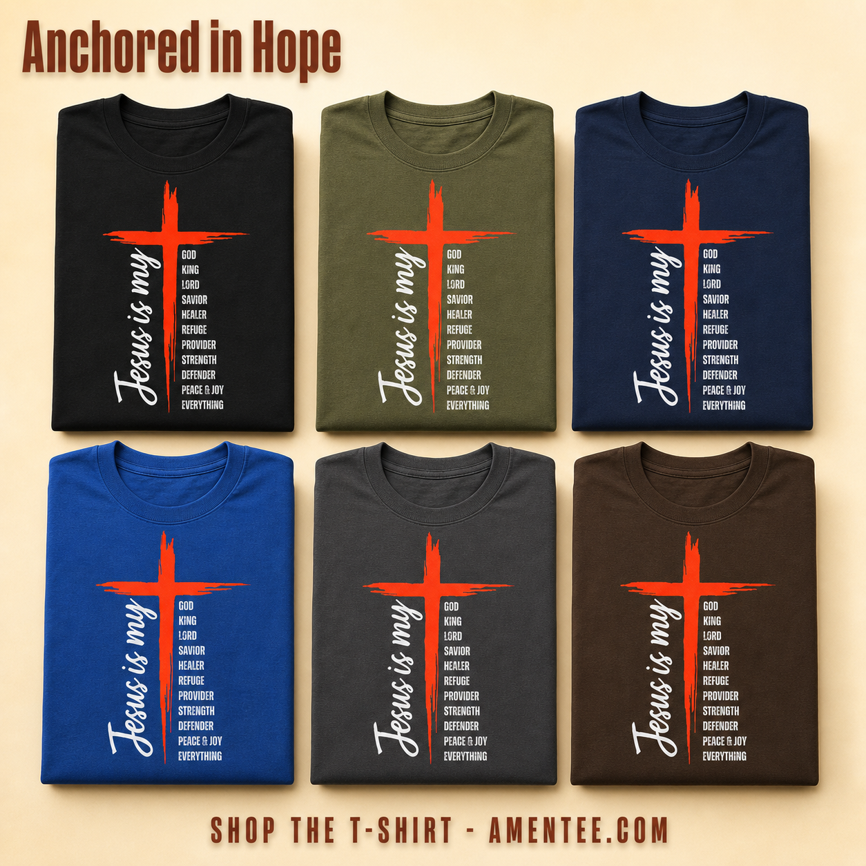 Jesus Is My Everything T-Shirt_6color_grid