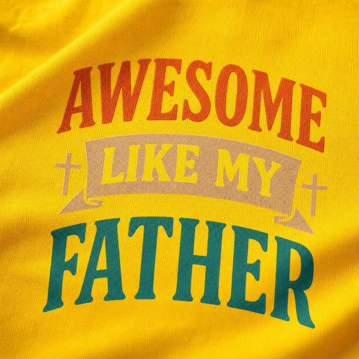 Awesome Like My Father T-Shirt_macro_detail