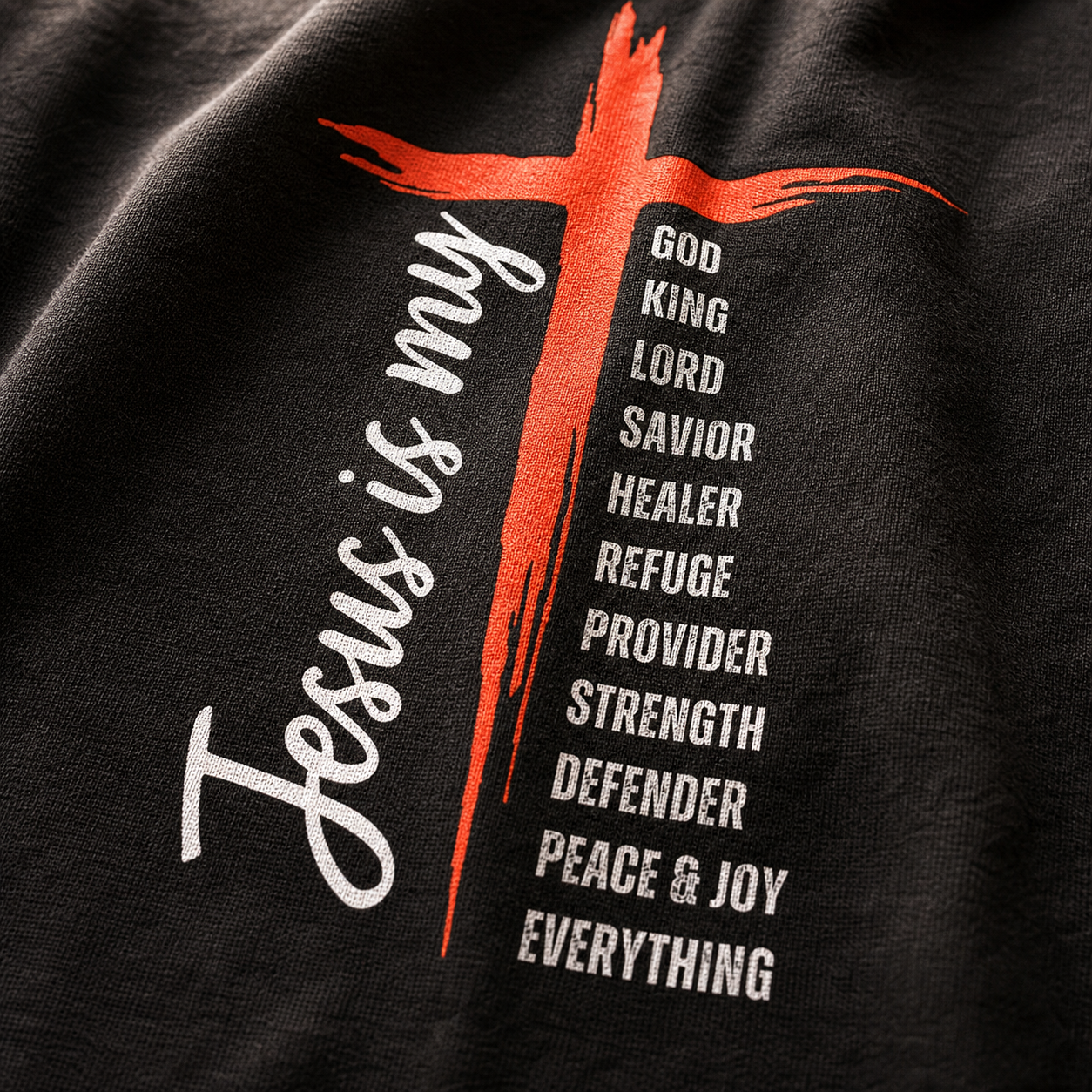 Jesus Is My Everything T-Shirt_macro_detail