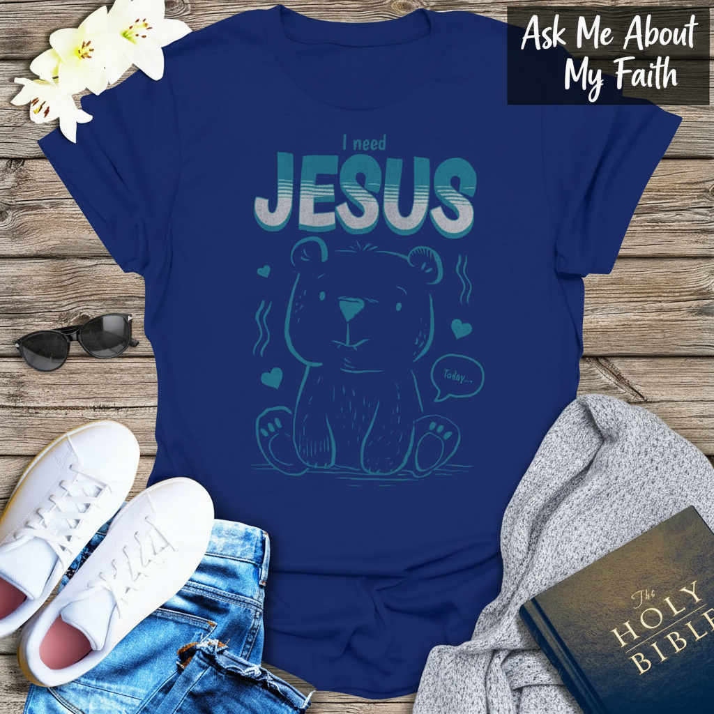I Need Jesus Bear T-Shirt__pair