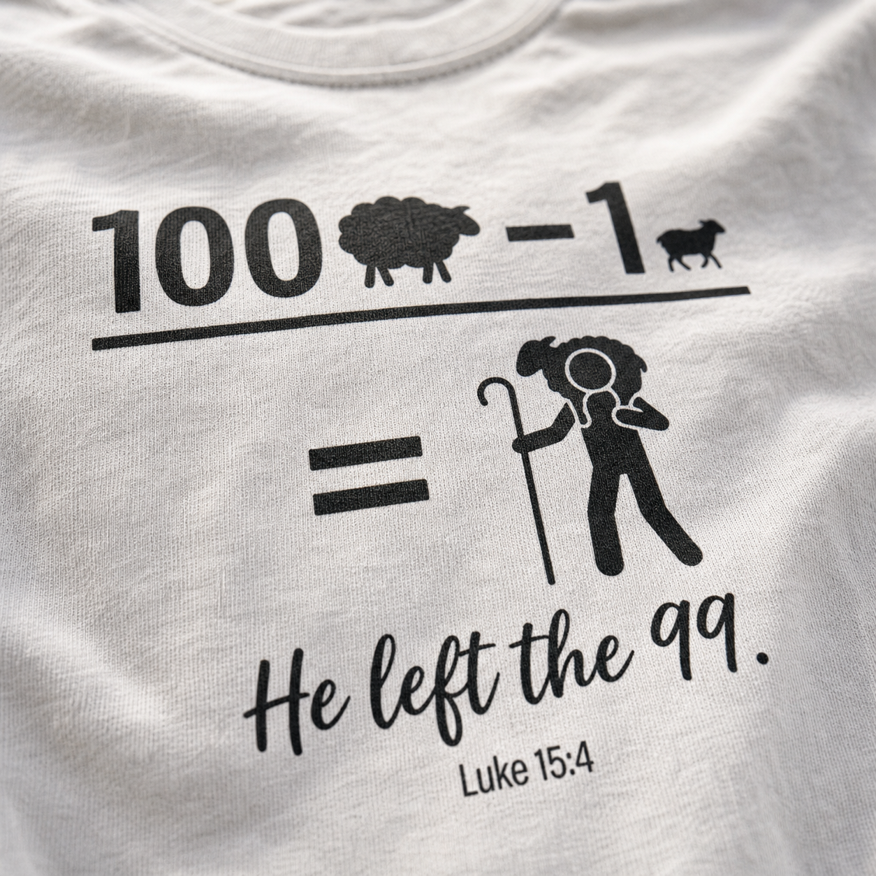 He Left the 99 T-Shirt_macro_detail