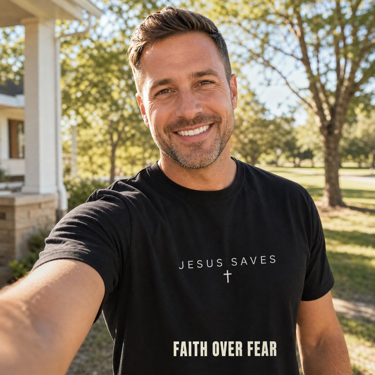 Jesus Saves T-Shirt_ugc_outdoor