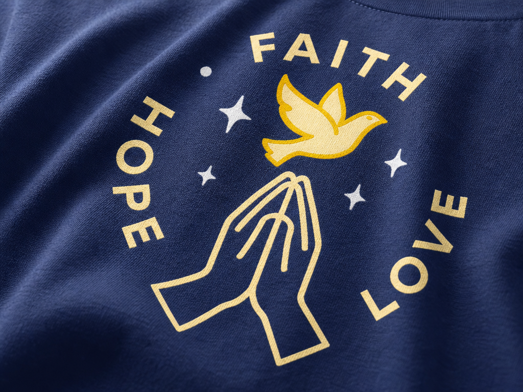 Faith Hope Love T-Shirt_macro_detail