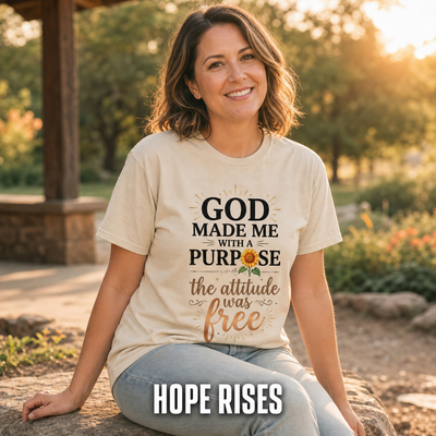 Purpose and Attitude T-Shirt_ls_golden