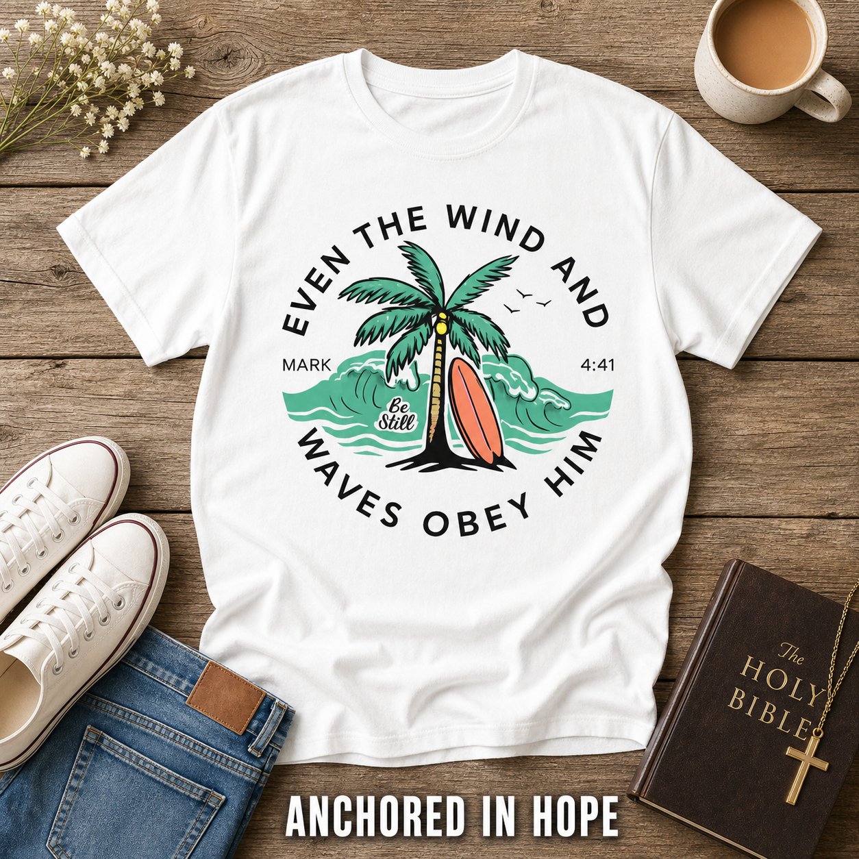 Even the Waves Obey T-Shirt_style_flat