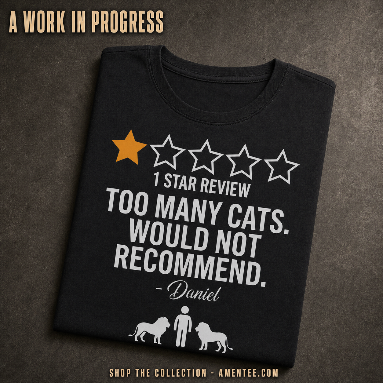 Too Many Cats One-Star Review T-Shirt_fold_tilt