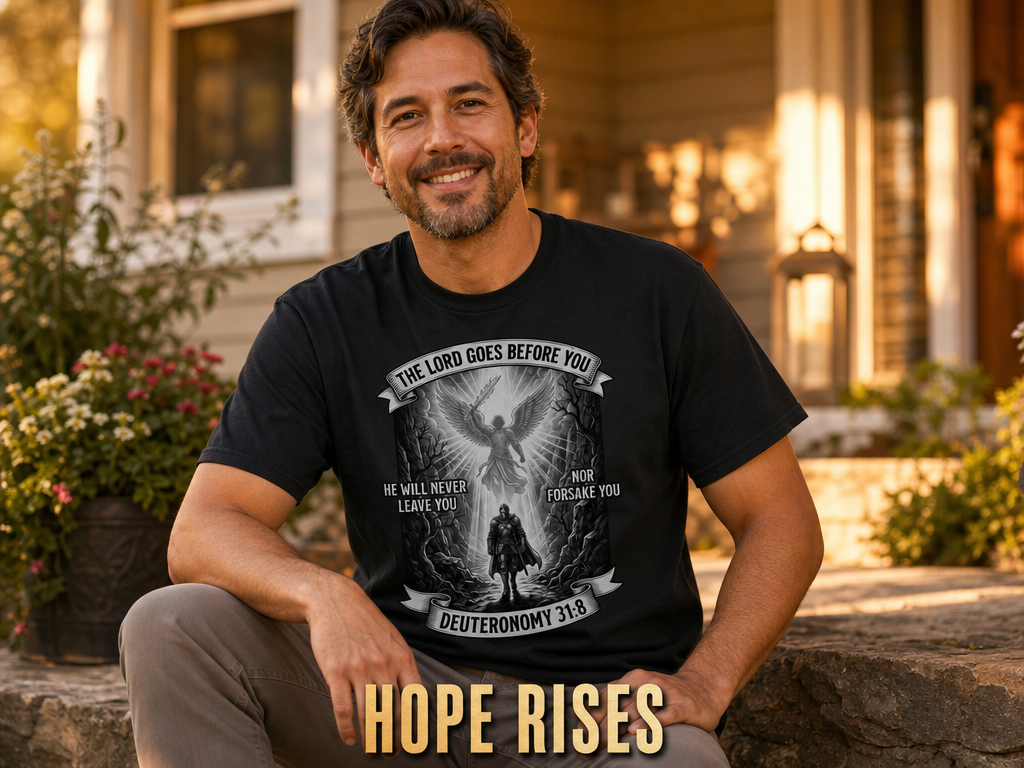 He Will Never Forsake T-Shirt_ls_golden