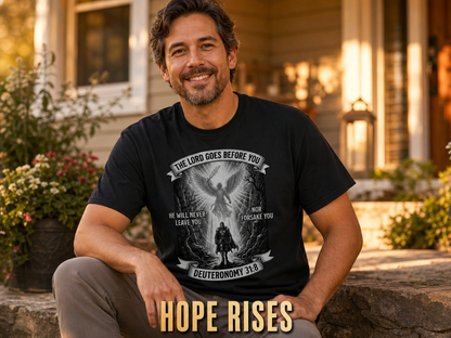 He Will Never Forsake T-Shirt_ls_golden