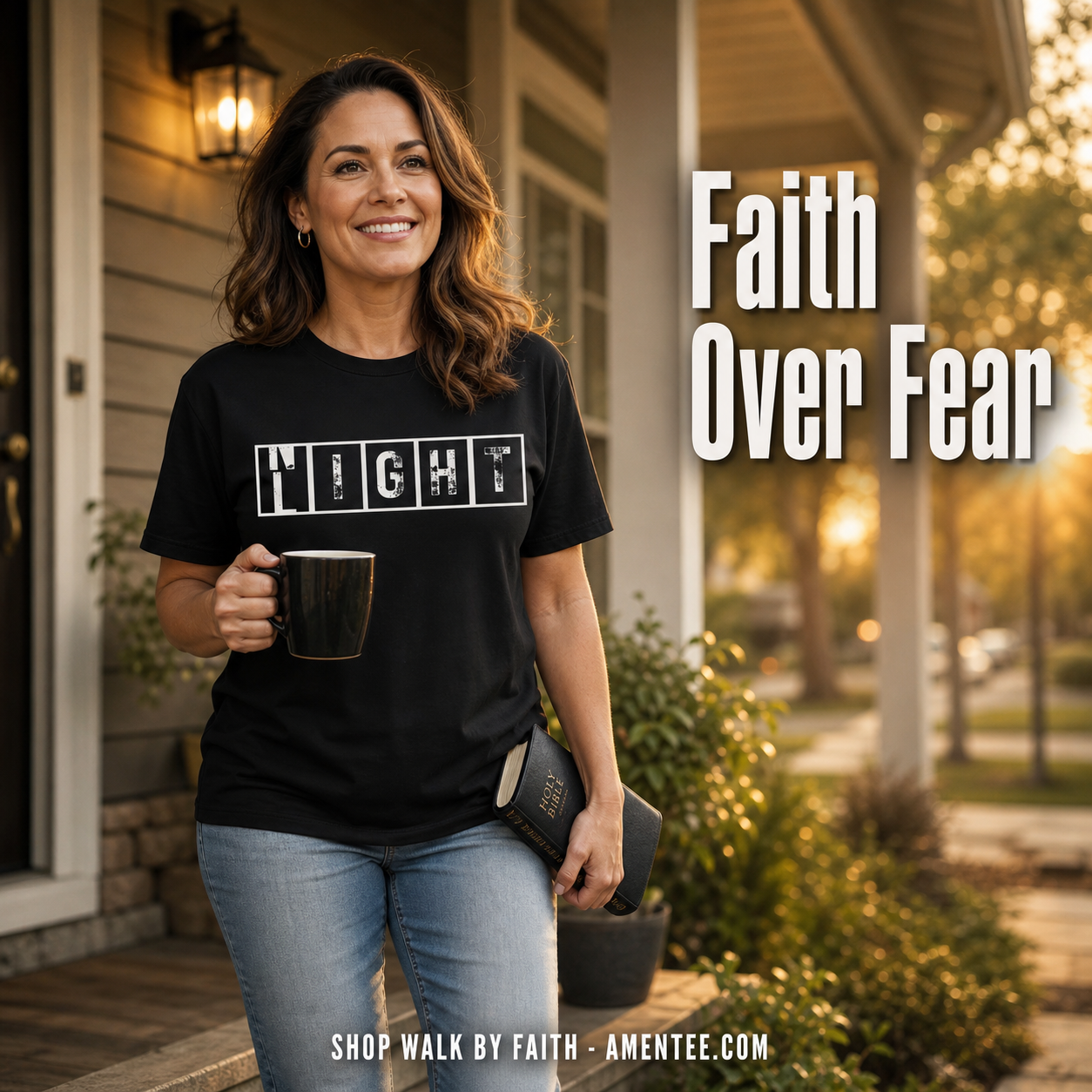 Walk By Faith Not By Night T-Shirt_contextual