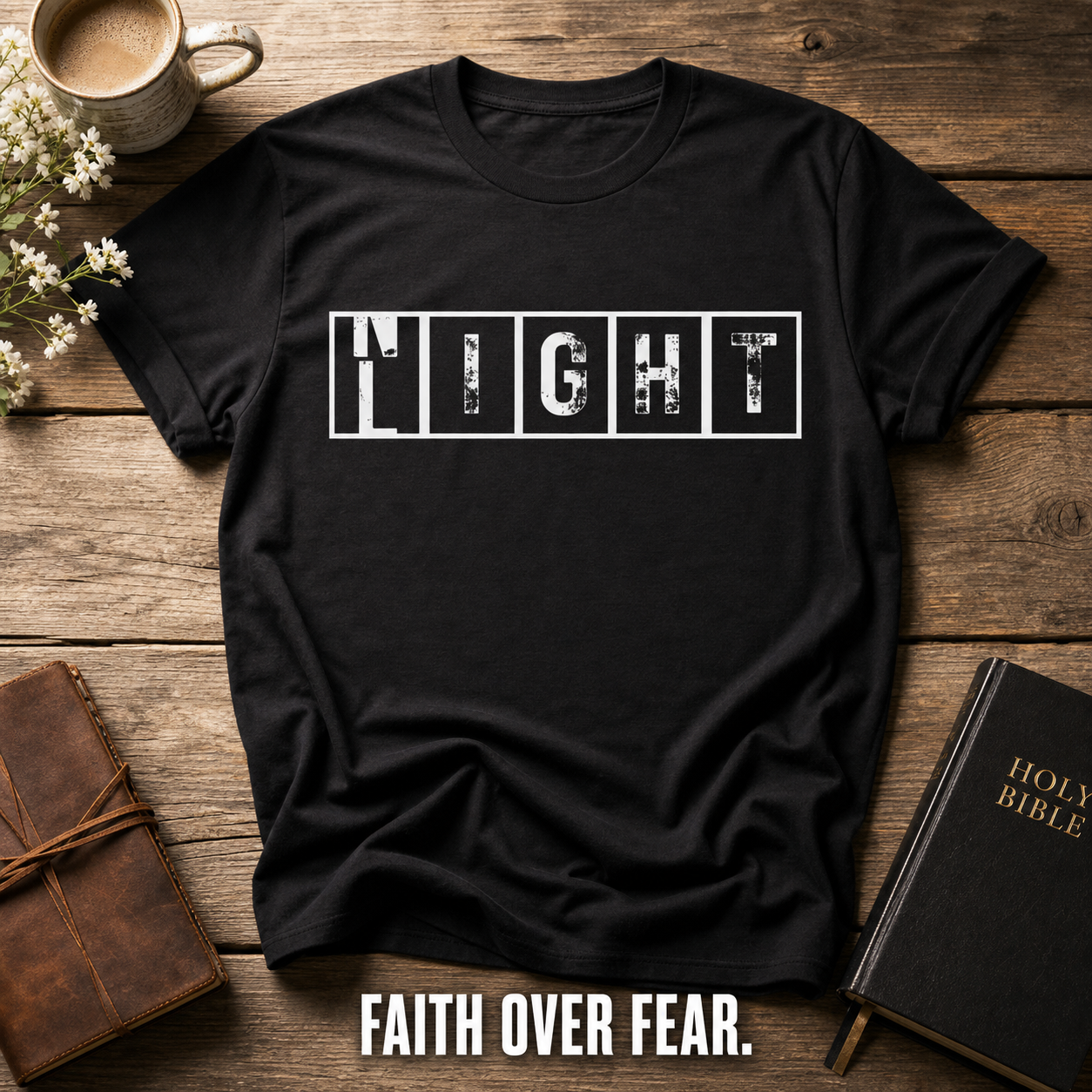 Walk By Faith Not By Night T-Shirt_style_flat