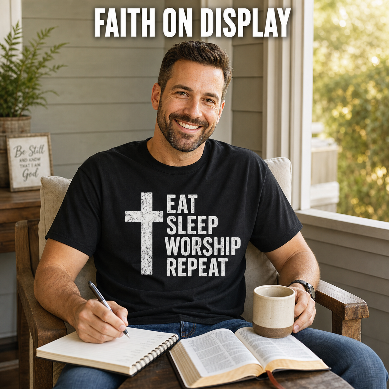 Eat Sleep Worship Repeat T-Shirt_ls_prop