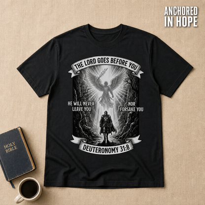 He Will Never Forsake T-Shirt_min_flat