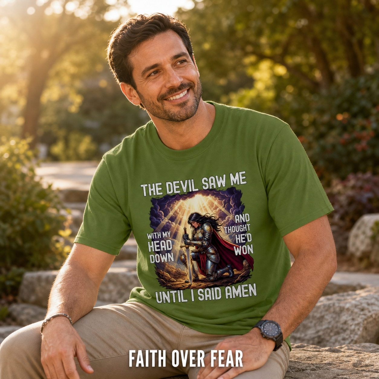 Warrior Prayer Victory T-Shirt_ls_golden
