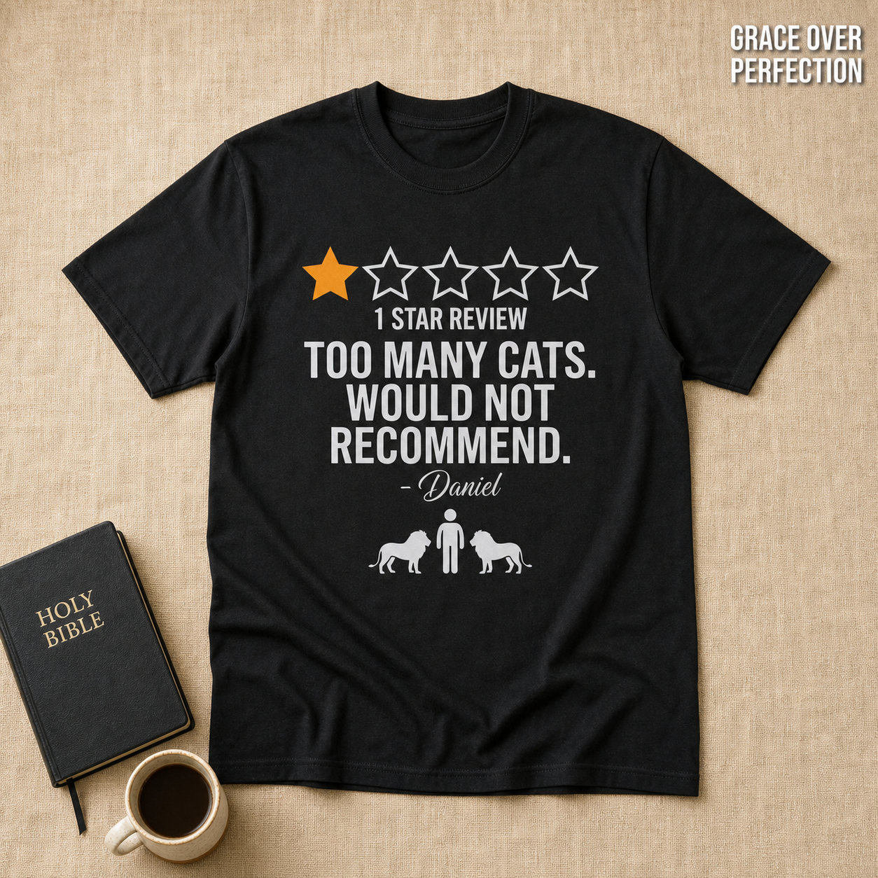 Too Many Cats One-Star Review T-Shirt_min_flat