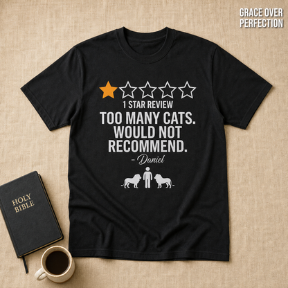 Too Many Cats One-Star Review T-Shirt_min_flat