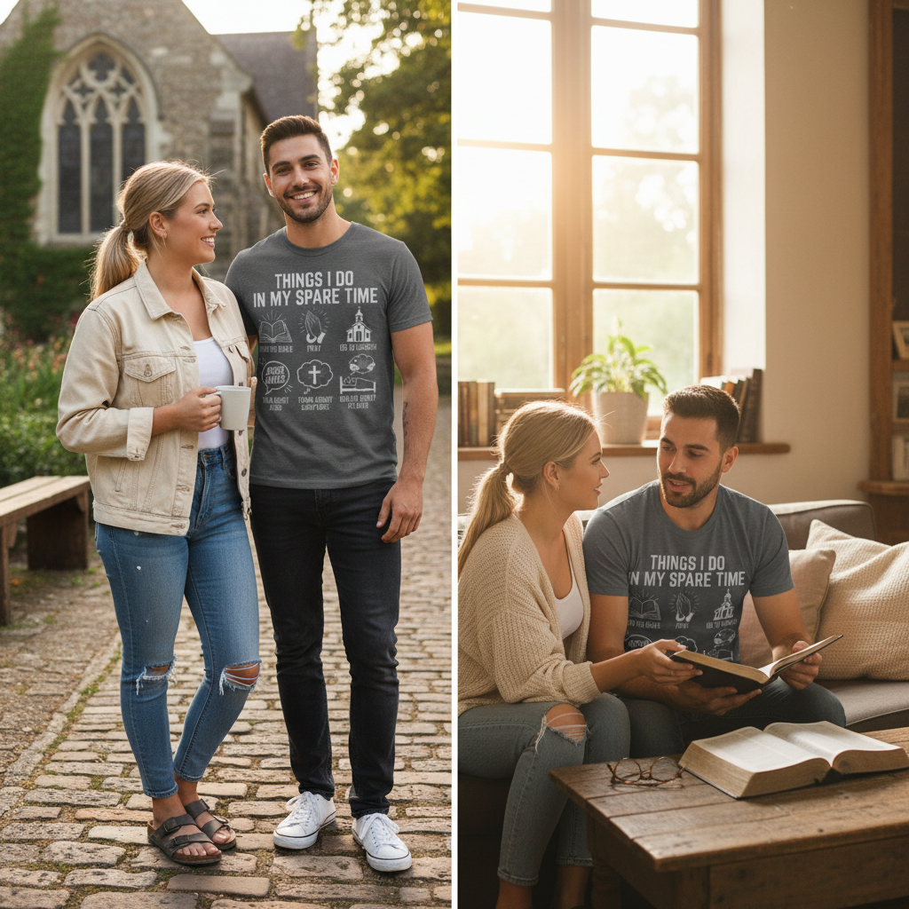 Spare Time with Jesus T-Shirt_dual_model_life