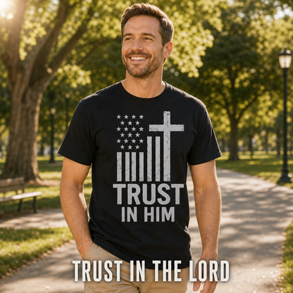 Trust In Him Cross Flag T-Shirt_active_outdoor