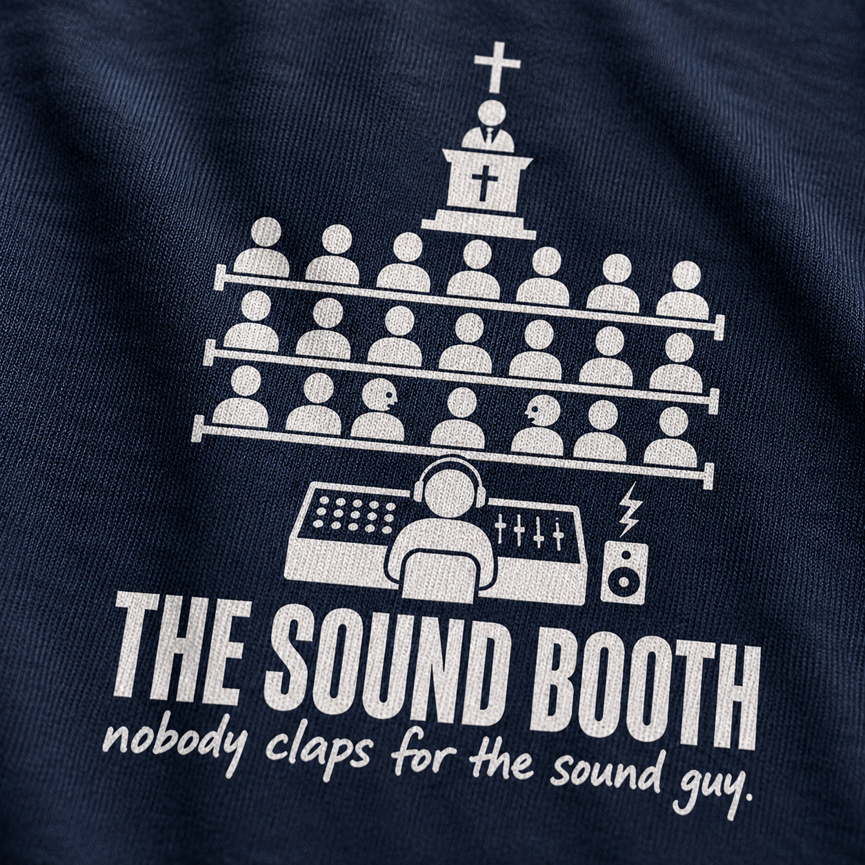 Sound Booth T-Shirt_macro_detail