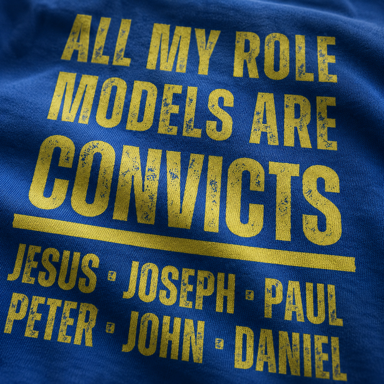 All My Role Models Are Convicts T-Shirt_macro_detail